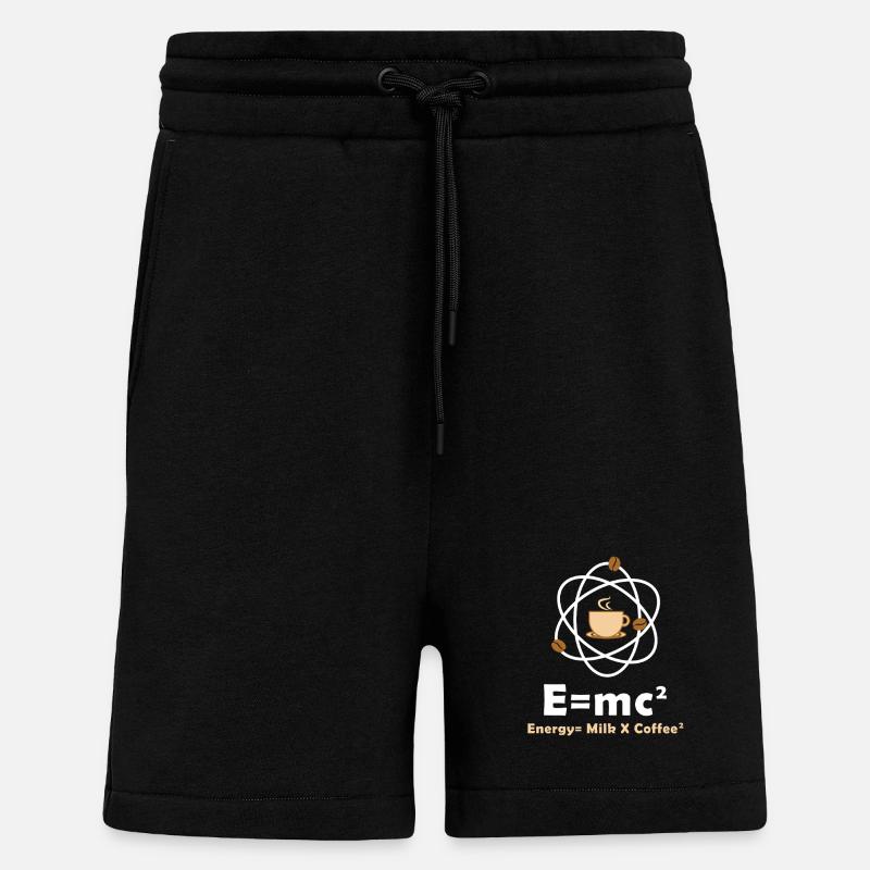 E=mc² Funny Physicist Saying Coffee Physics - Shorts - made by SPREAD - SOLID BLACK