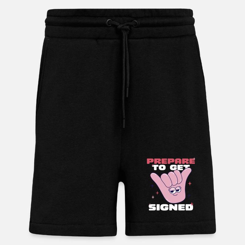 ASL Gebärdensprache Prepare To Get Signed - Shorts - made by SPREAD - SOLID BLACK