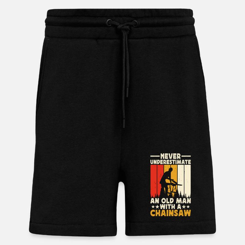 Cadeau drôle de menuisier - Short bio décontracté fabriqué en UE - SOLID BLACK