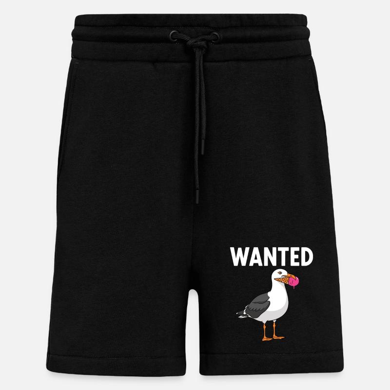 Gesucht Möwe Eiscreme Abenteuer - Shorts - made by SPREAD - SOLID BLACK