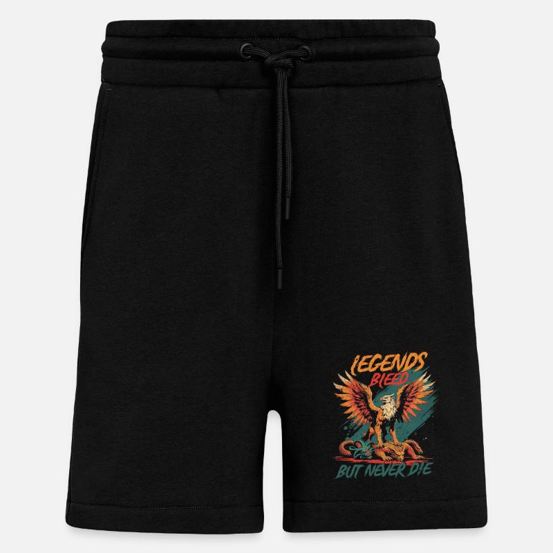 Griffin Mythological Creatures - Shorts - made by SPREAD - SOLID BLACK
