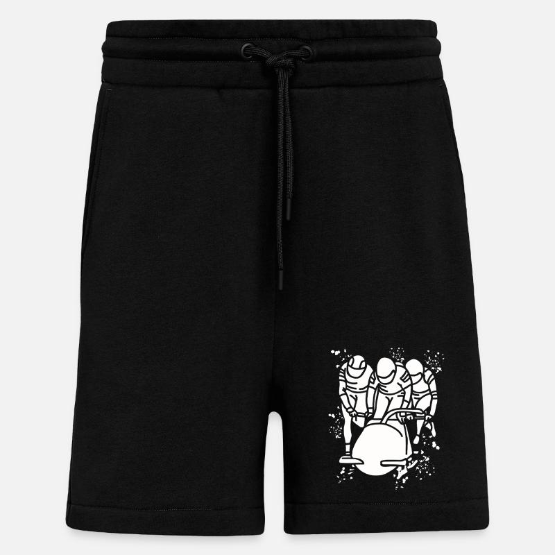 Bobfahrer Bobschlitten Viererbob - Shorts - made by SPREAD - SOLID BLACK