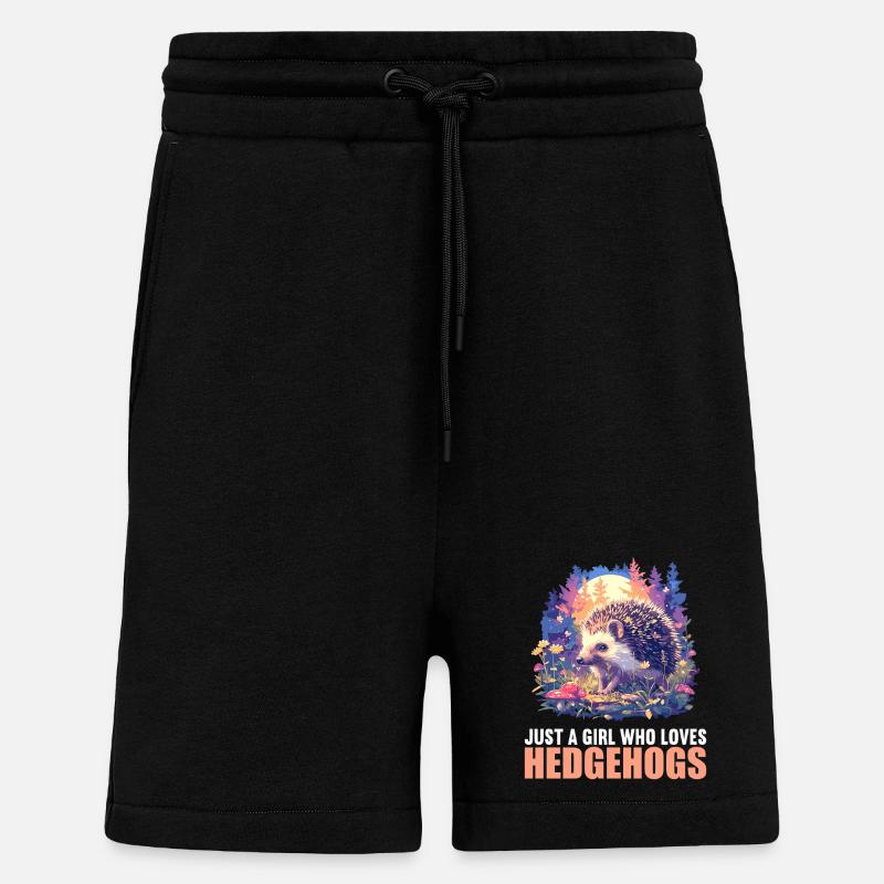 Hérisson - Short bio décontracté fabriqué en UE - SOLID BLACK