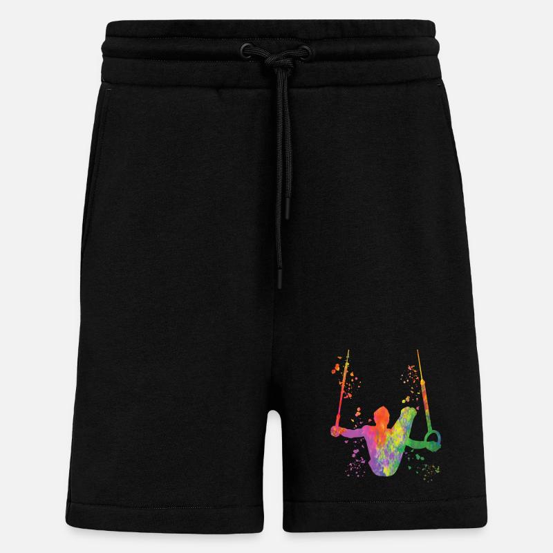 Kunstturner Ringe Kunstturnen - Shorts - made by SPREAD - SOLID BLACK