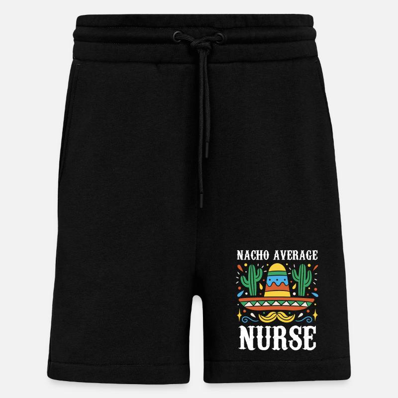 Nacho Infirmière moyenne - Short bio décontracté fabriqué en UE - SOLID BLACK