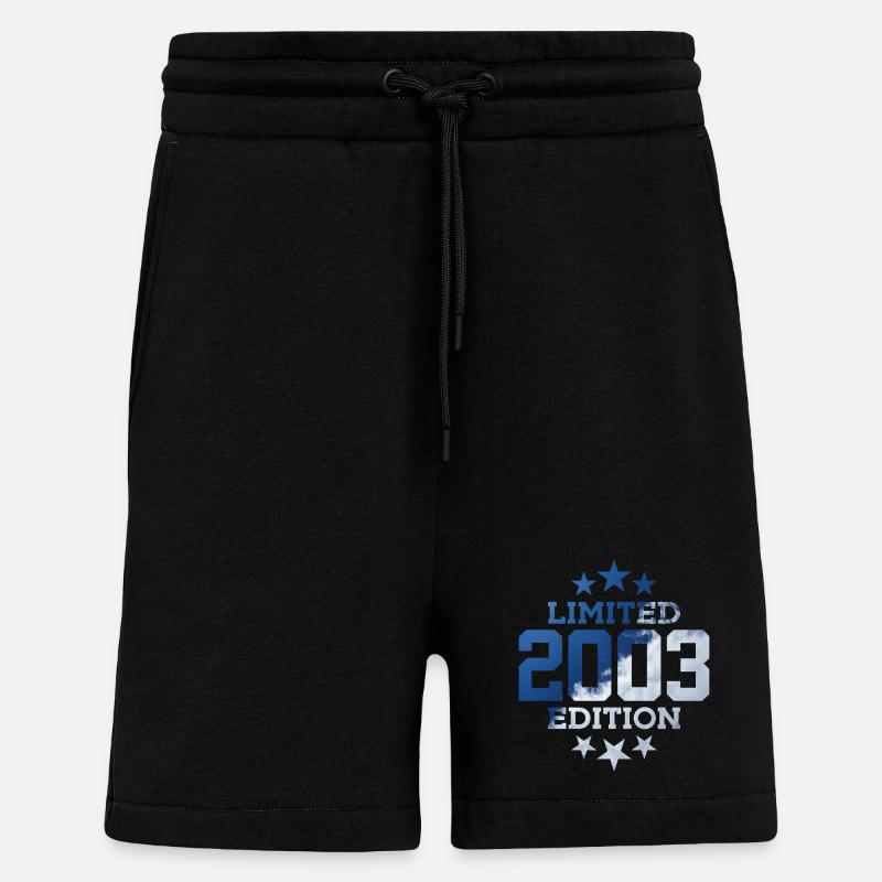 ÉDITION LIMITÉE 23E ANNIVERSAIRE 2003 - Short bio décontracté fabriqué en UE - SOLID BLACK