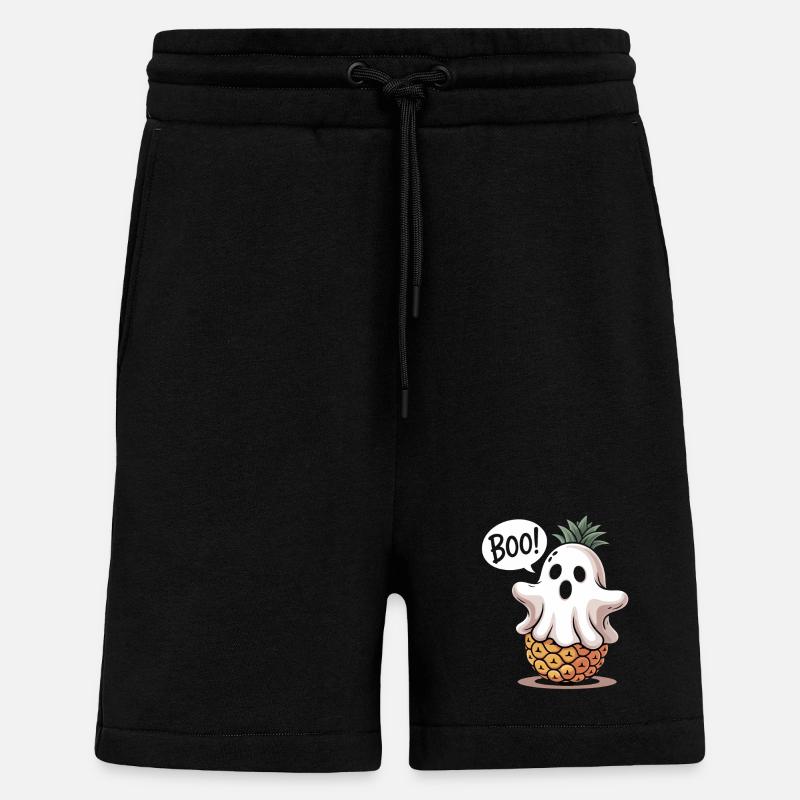 Ananas Geist Halloween - Shorts - made by SPREAD - SOLID BLACK