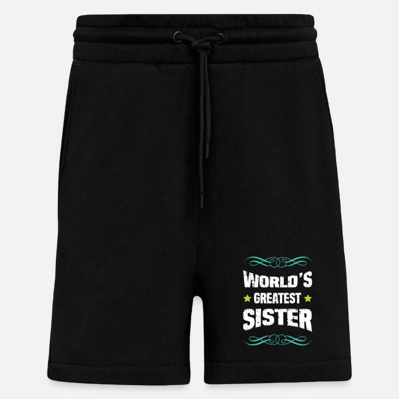 Weltgrößte Schwester - Shorts - made by SPREAD - SOLID BLACK