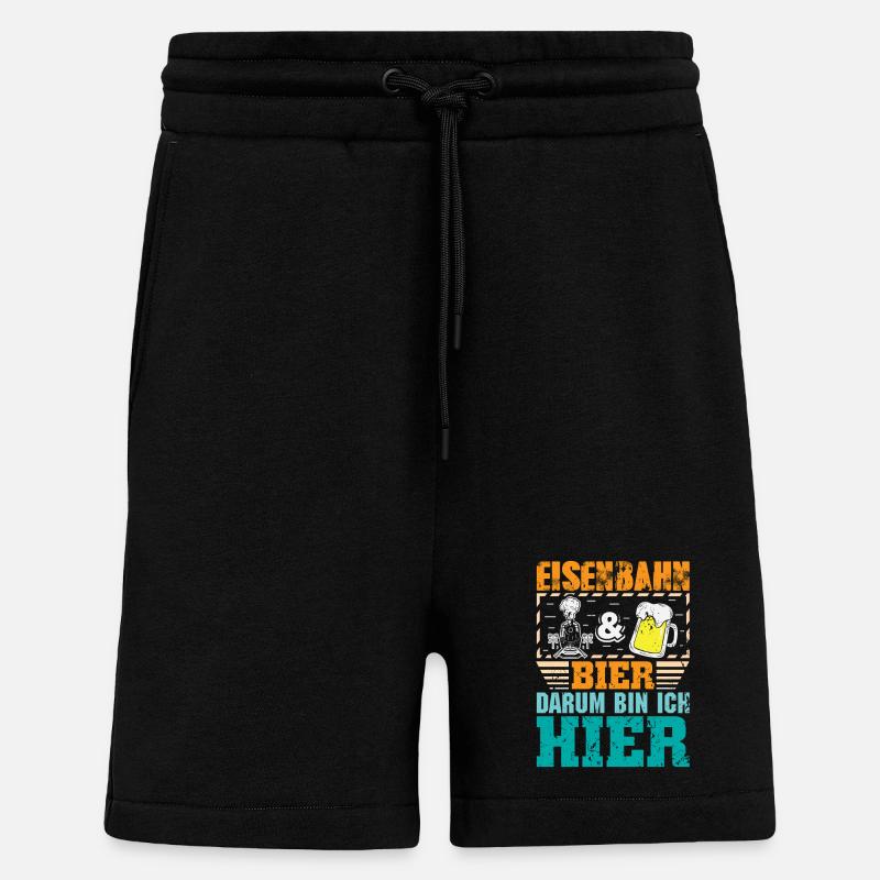Modellbahn Modelleisenbahn Eisenbahn - Shorts - made by SPREAD - SOLID BLACK
