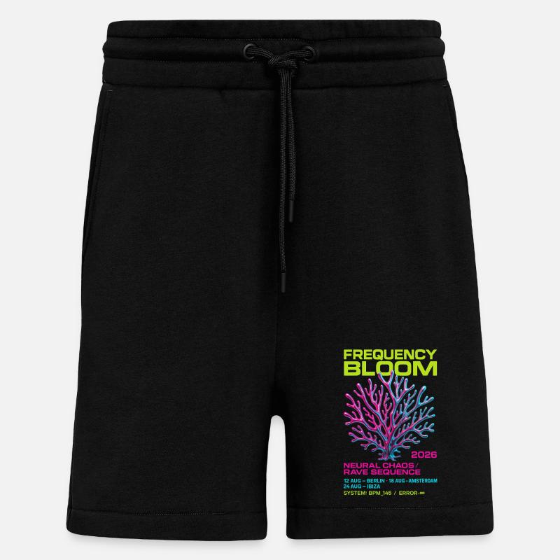 Frequency Bloom - Shorts - made by SPREAD - SOLID BLACK