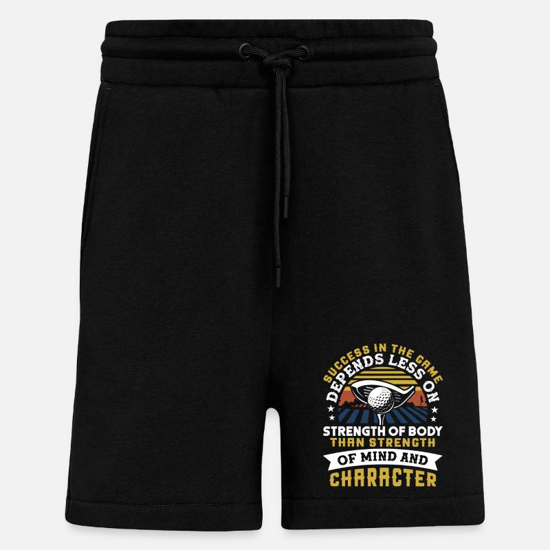 golfe - Short bio décontracté fabriqué en UE - SOLID BLACK