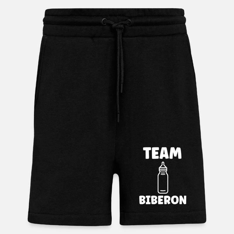 Team Biberon Logo Bébé - Short bio décontracté fabriqué en UE - SOLID BLACK