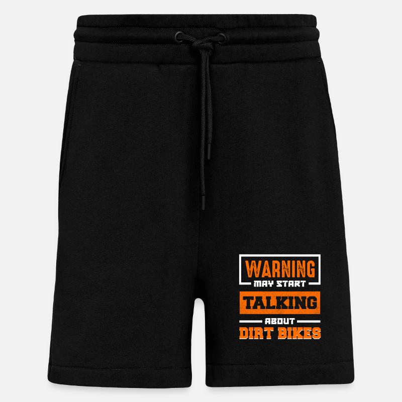 Warnung: Dirt Bikes Gespräch Start - Shorts - made by SPREAD - SOLID BLACK