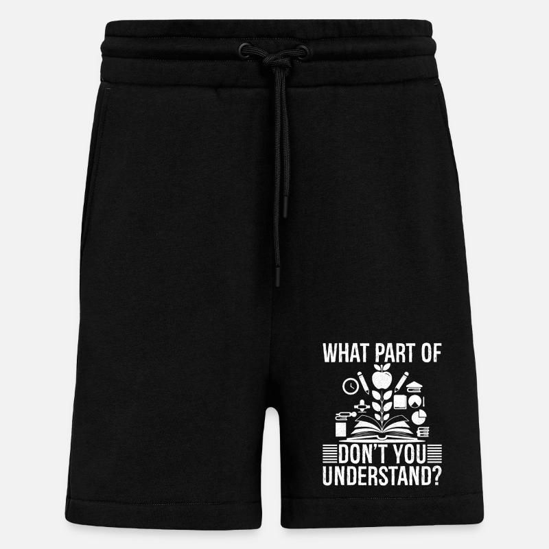 quelle partie de ne comprenez-vous pas - Short bio décontracté fabriqué en UE - SOLID BLACK