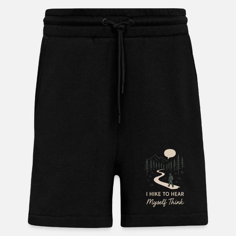 Solo Camping Introverti Campeur Calme - Short bio décontracté fabriqué en UE - SOLID BLACK