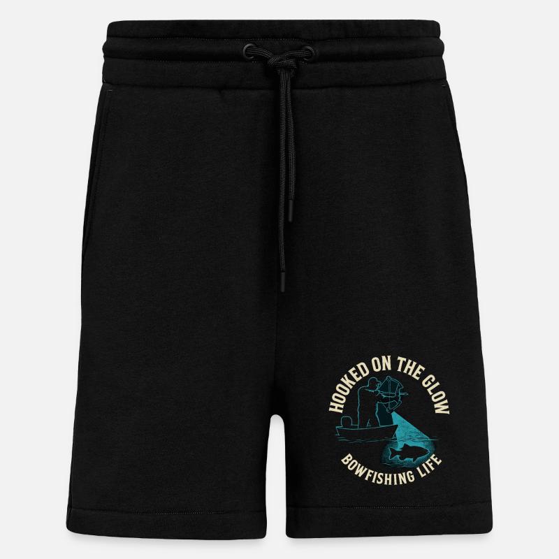 Hooked On The Glow Bowfishing Adventure - Shorts - made by SPREAD - SOLID BLACK