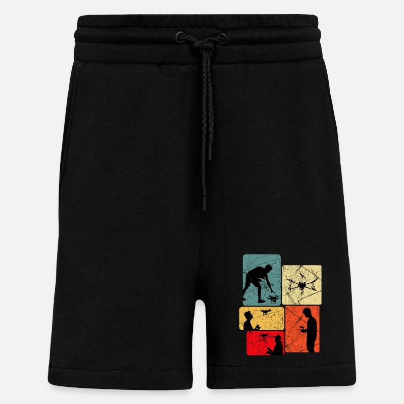 Drones Flying Saying Gift Idea - Shorts - made by SPREAD - SOLID BLACK