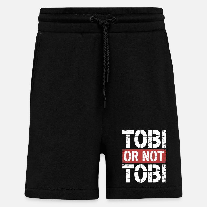Tobi ou pas Tobi - Short bio décontracté fabriqué en UE - SOLID BLACK