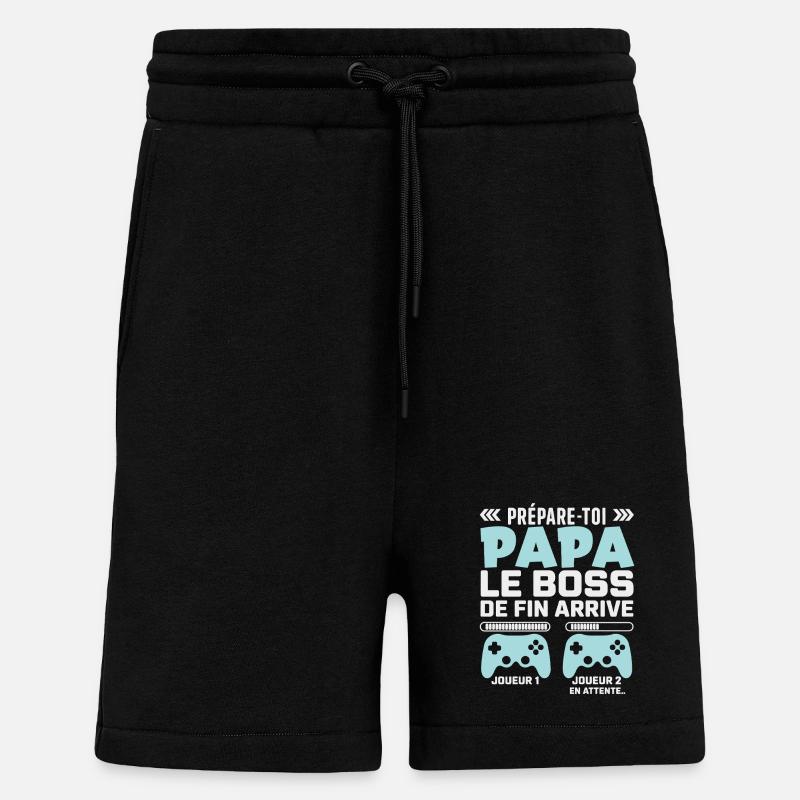 Design Humor Gaming Werdender Vater - Shorts - made by SPREAD - SOLID BLACK