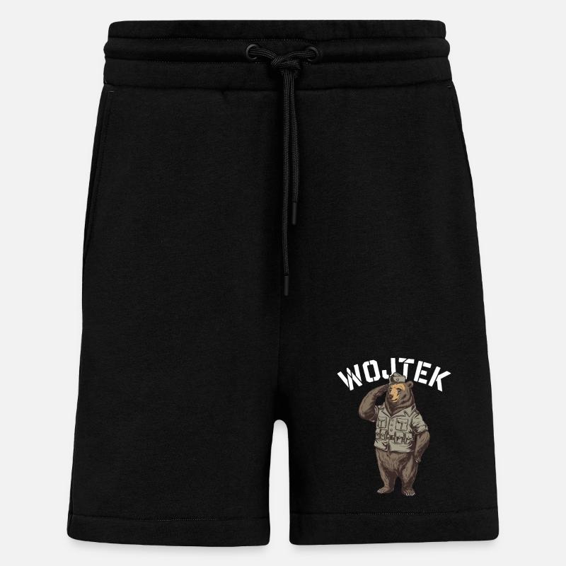 Wojtek Explorer Bear - Shorts - made by SPREAD - SOLID BLACK