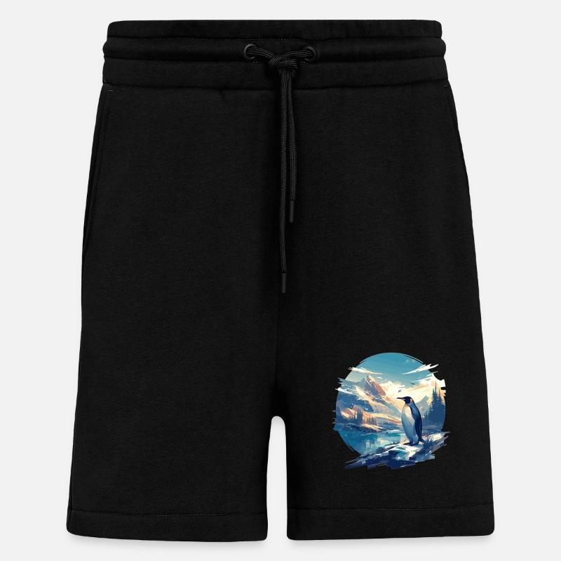 Penguins Penguin - Shorts - made by SPREAD - SOLID BLACK