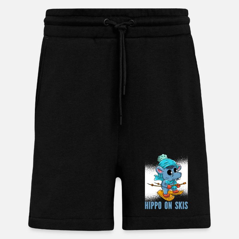Nilpferd Ski  - Shorts - made by SPREAD - SOLID BLACK