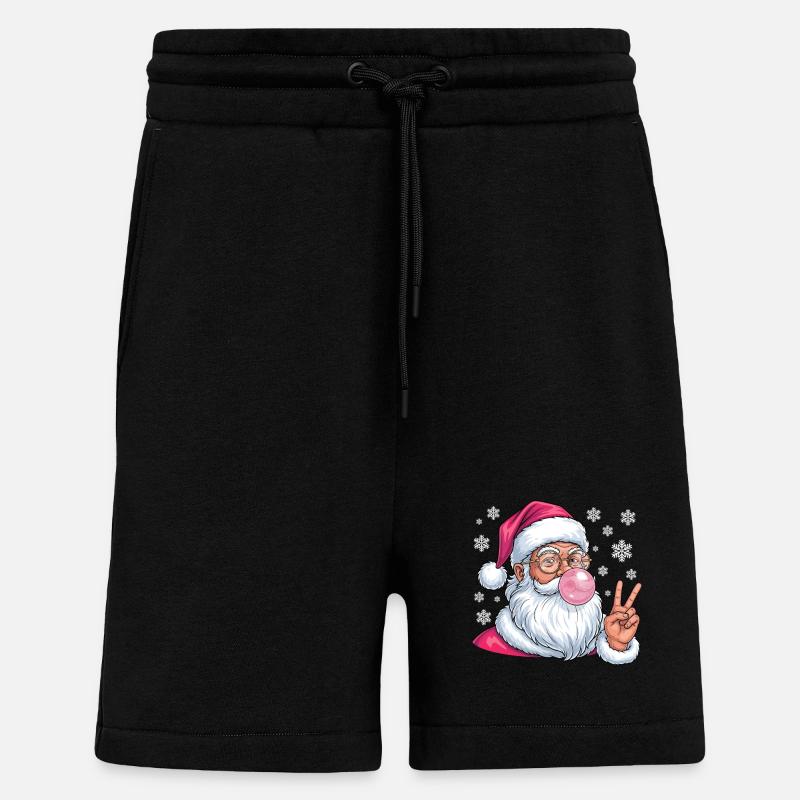 Weihnachtsmann Bubble Gum - Shorts - made by SPREAD - SOLID BLACK