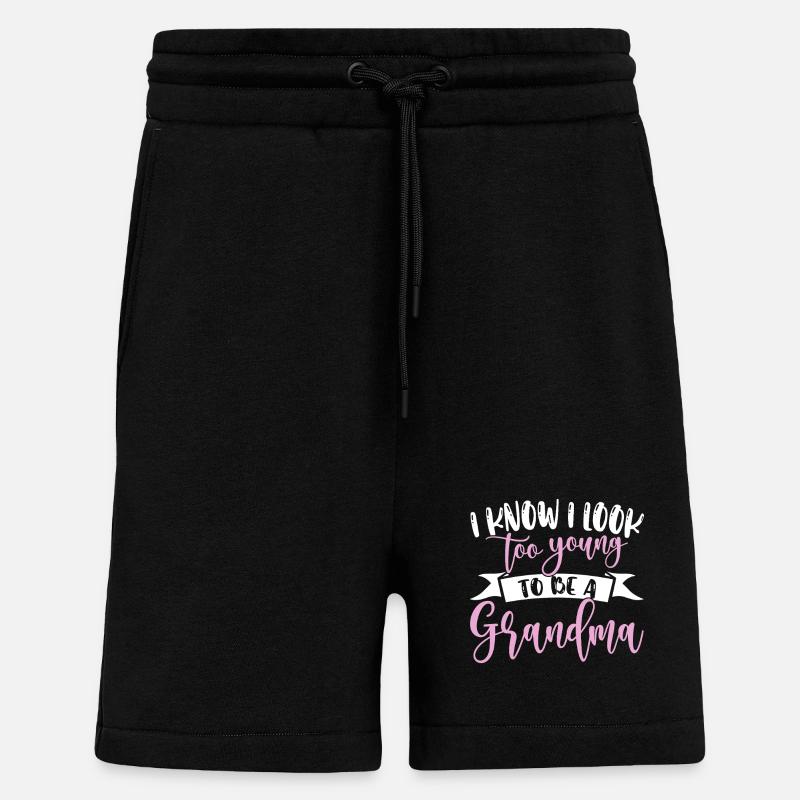 Oma Mama Geschenk Weihnachtsgeschenke Großmutter  - Shorts - made by SPREAD - SOLID BLACK