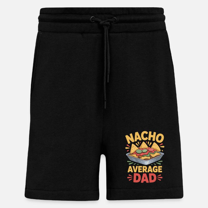 Nacho Average Dad Funny Design - Short bio décontracté fabriqué en UE - SOLID BLACK