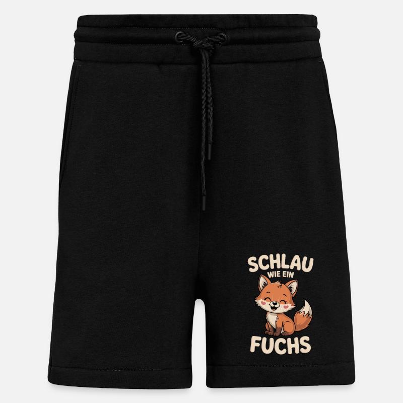 Smart as a fox cute - Shorts - made by SPREAD - SOLID BLACK
