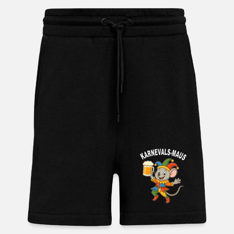 Karnevalsmaus mit Bierkrug - Shorts - made by SPREAD - SOLID BLACK