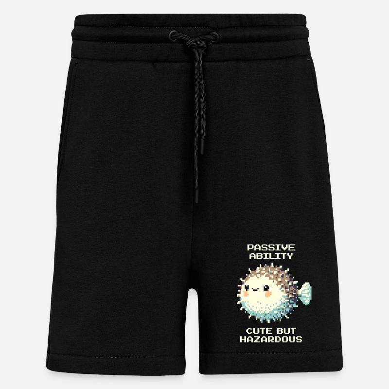 Passiv: süß, doch gefährlich | Kugelfisch - Shorts - made by SPREAD - SOLID BLACK