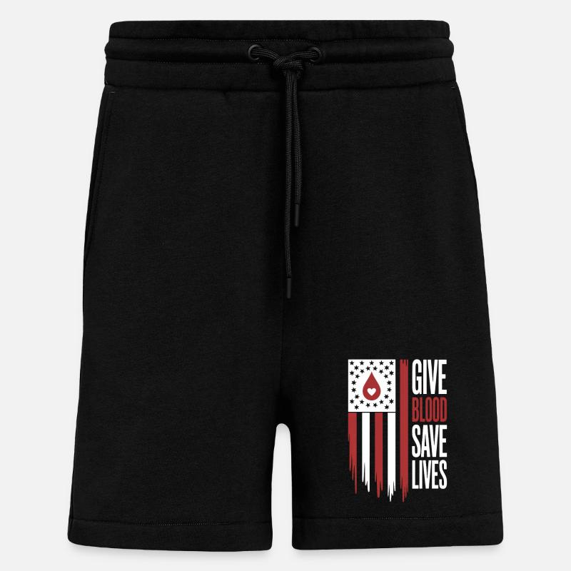Blutspender Blutspende - Shorts - made by SPREAD - SOLID BLACK