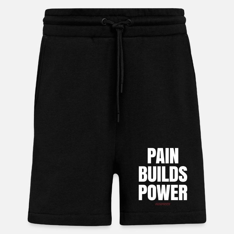 Schmerz baut Kraft auf - Shorts - made by SPREAD - SOLID BLACK