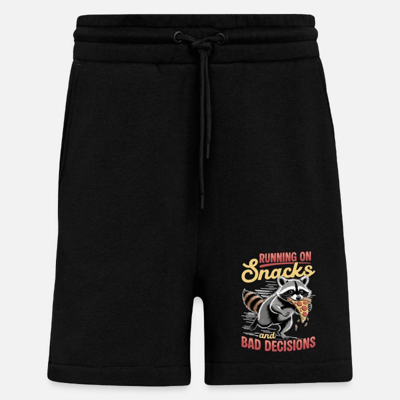 Drôle de raton laveur - Short bio décontracté fabriqué en UE - SOLID BLACK