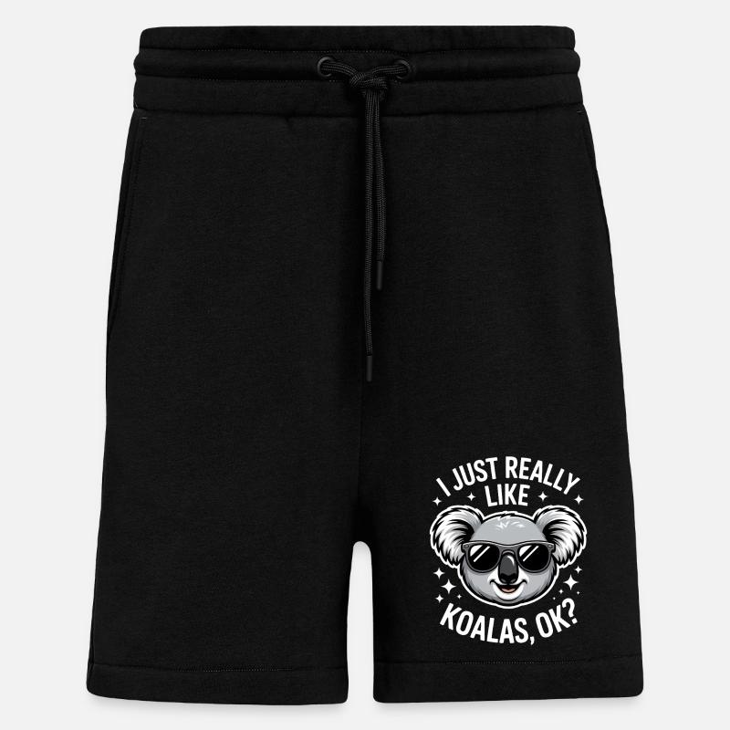 Koala Spruch Koalas Lustiges Koala Geschenk - Shorts - made by SPREAD - SOLID BLACK