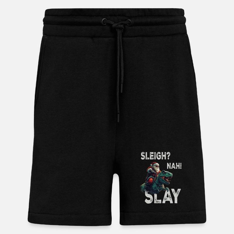 Weihnachtsmann Dino T-Rex - Shorts - made by SPREAD - SOLID BLACK