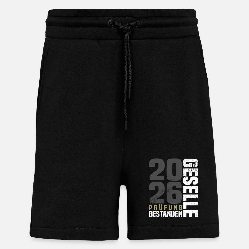 Remise des diplômes de compagnon 2026 - Short bio décontracté fabriqué en UE - SOLID BLACK