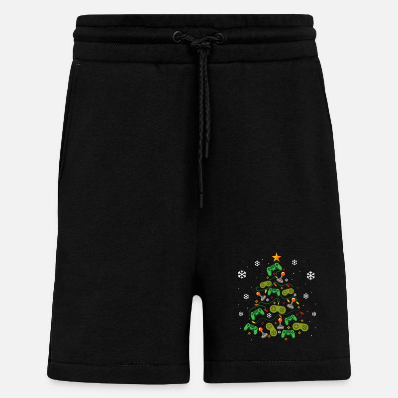 Weihnachtsbaum Controller Gaming Lover Gamer - Shorts - made by SPREAD - SOLID BLACK