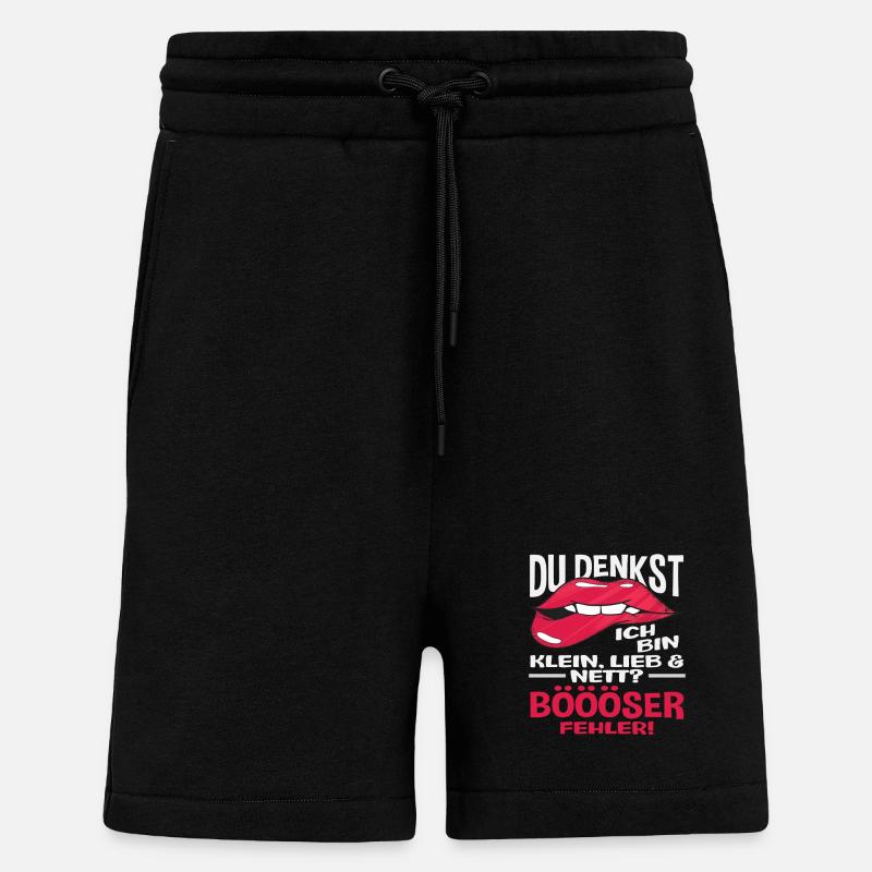 Mauvaise erreur Lip Saying Gift - Short bio décontracté fabriqué en UE - SOLID BLACK