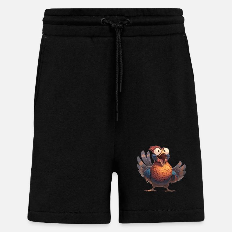 Faisans Faisan - Short bio décontracté fabriqué en UE - SOLID BLACK