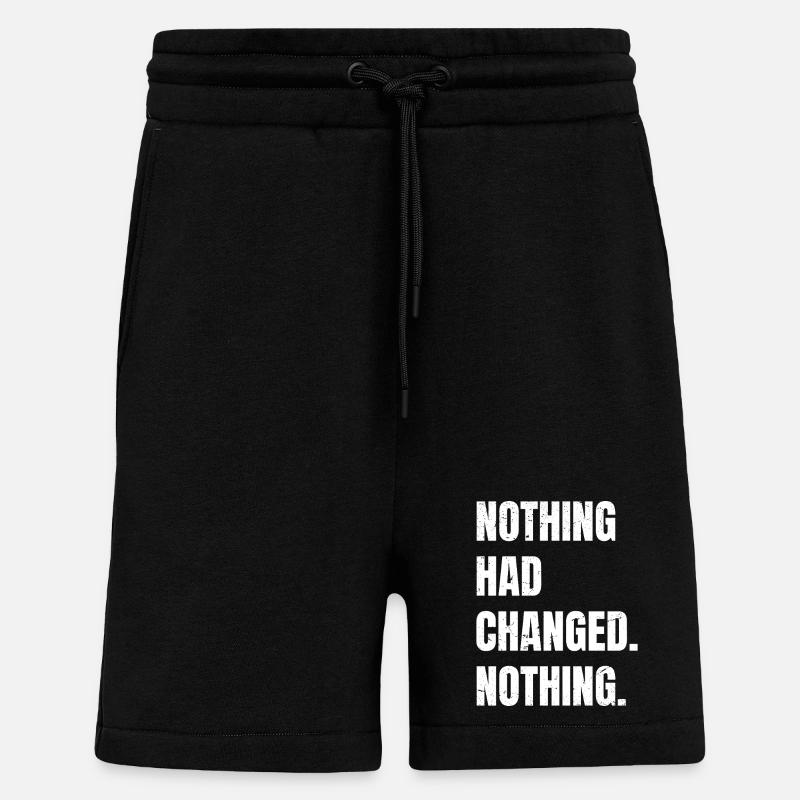 nothing had changed nothing - Shorts - made by SPREAD - SOLID BLACK
