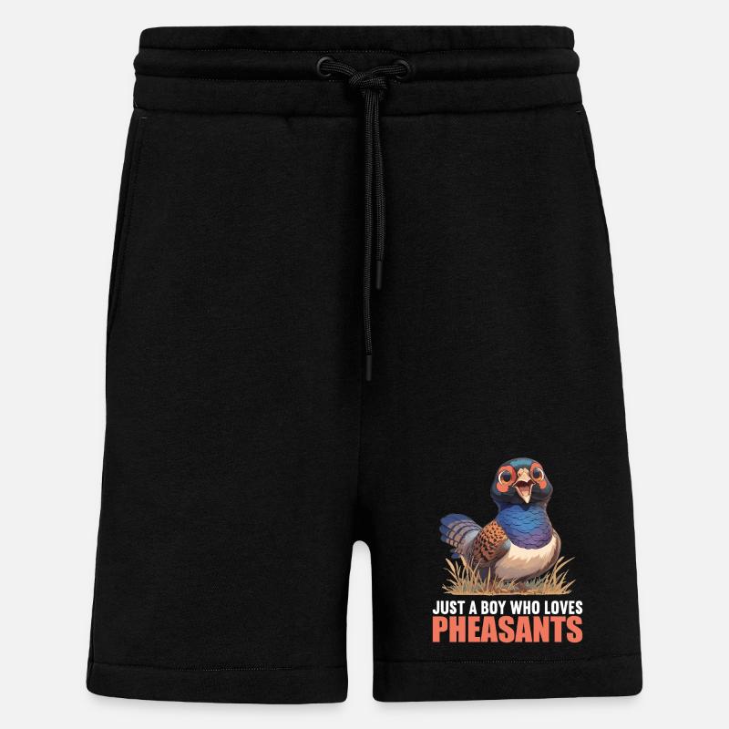 Faisans Faisan - Short bio décontracté fabriqué en UE - SOLID BLACK