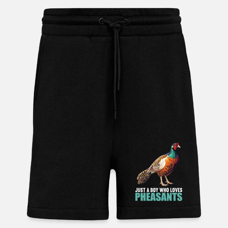 Faisans Faisan - Short bio décontracté fabriqué en UE - SOLID BLACK