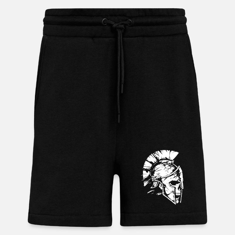 Spartanischer Kriegerhelm Silhouette - Shorts - made by SPREAD - SOLID BLACK