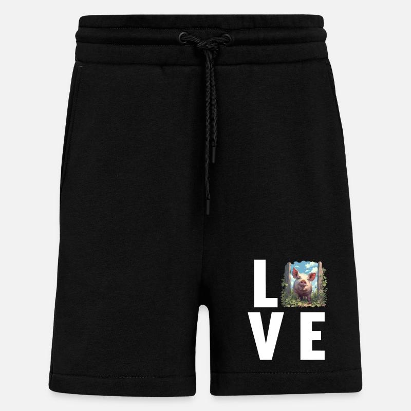 Schweine Schwein - Shorts - made by SPREAD - SOLID BLACK