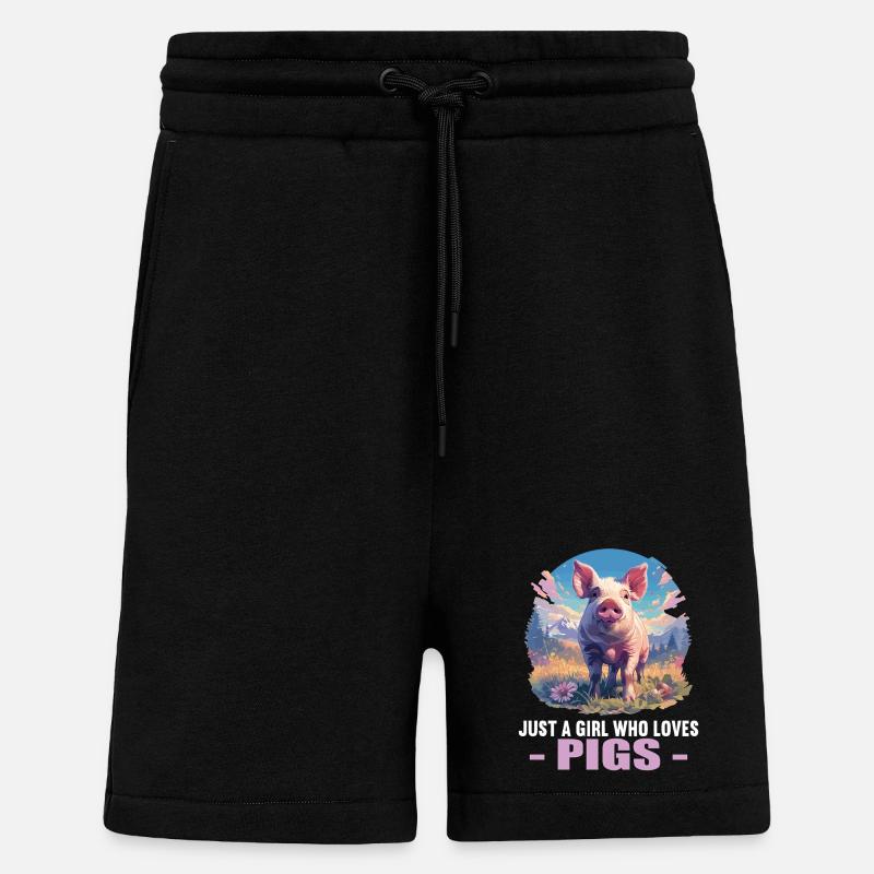 Pig Pig - Shorts - made by SPREAD - SOLID BLACK