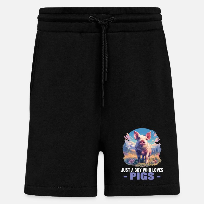 Pig Pig - Shorts - made by SPREAD - SOLID BLACK
