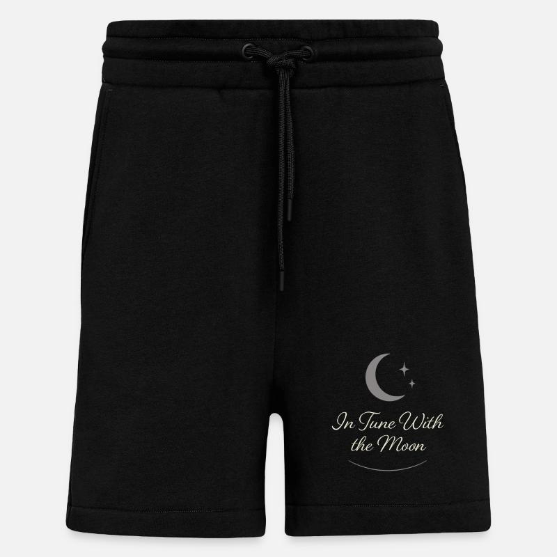 Déesse Lunaire du cycle lunaire intentionnellement - Short bio décontracté fabriqué en UE - SOLID BLACK