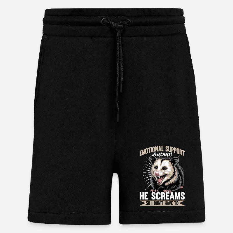Drôle d’opossum - Short bio décontracté fabriqué en UE - SOLID BLACK